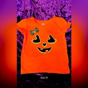Toddler girl Halloween shirt.